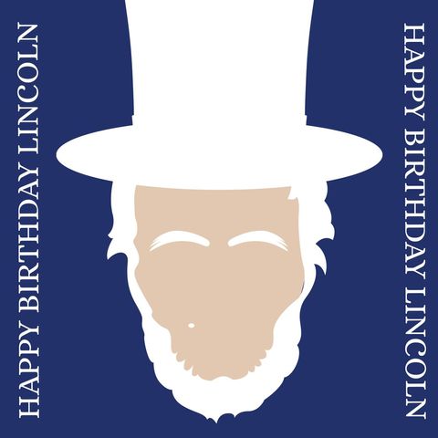 Abraham lincoln silhouette for patriotism and remembrance
