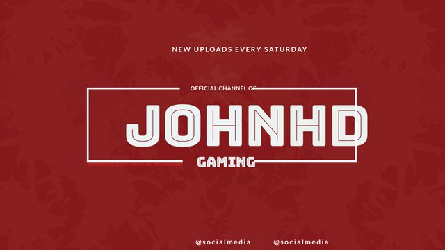 Bold Gaming Channel Banner with Social Media Handles - Download Free Stock Templates Pikwizard.com