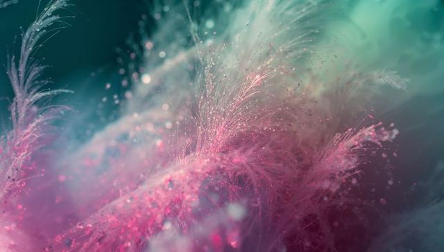 Luminescent fractal tendrils swirling in vibrant digital space