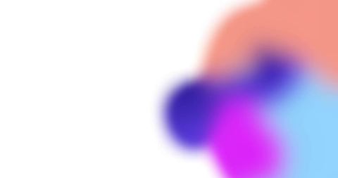 Vibrant abstract colorful shapes on white background