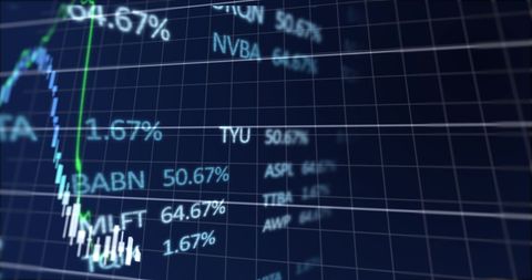 Dynamic Stock Market Ticker Display with Rising and Falling Graphs - Download Free Stock Images Pikwizard.com