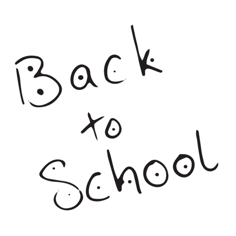 Back to school text on transparent background for education designs