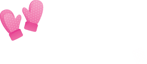 Pink Winter Mittens on Transparent Background