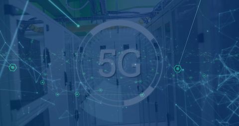 Futuristic 5G Network Connectivity in Modern Data Center - Download Free Stock Images Pikwizard.com