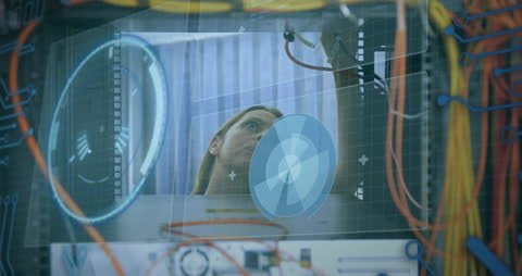 Holographic Data Interface Animated Futuristic Background