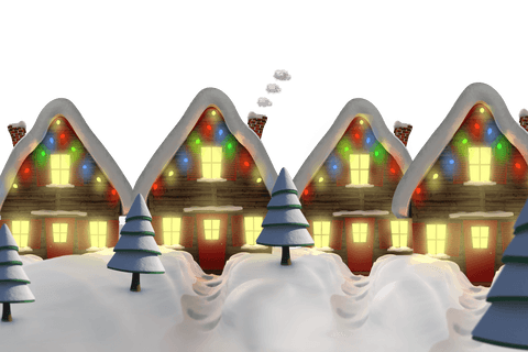 charming winter cottages with transparent background - Download Free Stock Videos Pikwizard.com