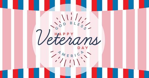 Patriotic Veterans Day Card with American Flag Design