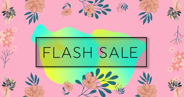 Floral Flash Sale Advertisement with Modern Design Elements - Download Free Stock Images Pikwizard.com