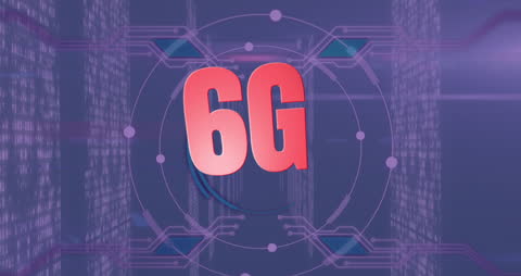 Futuristic 6G Technology Concept with Digital Interface Elements