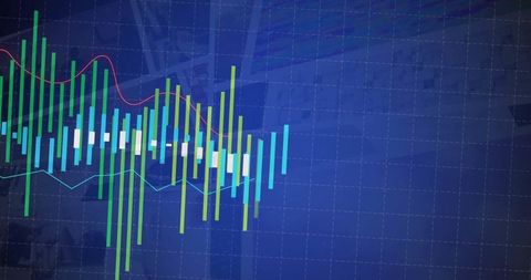 Candlestick Chart Illustrating Financial Trends and Analytics
