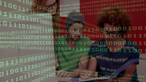 Diverse Students Collaborating with Technology and Data