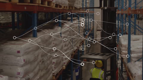 Animated Network Connections in Warehouse Setting
