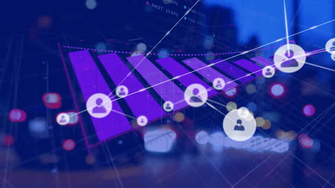 Financial Data Processing Technology Network Concept