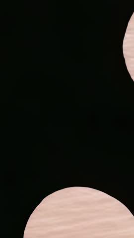 Minimalist vertical animation fading beige shapes on black background with ample copy space