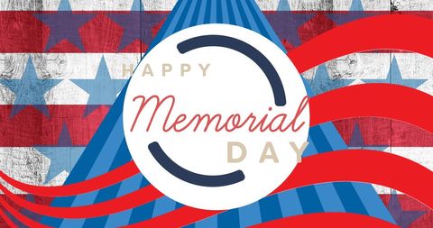 Patriotic Happy Memorial Day Celebration Graphic