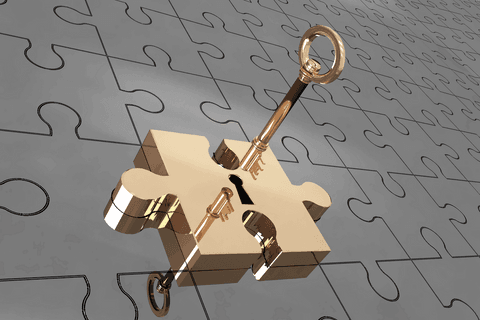 transparent puzzle key unlocking concept illustration - Download Free Stock Videos Pikwizard.com