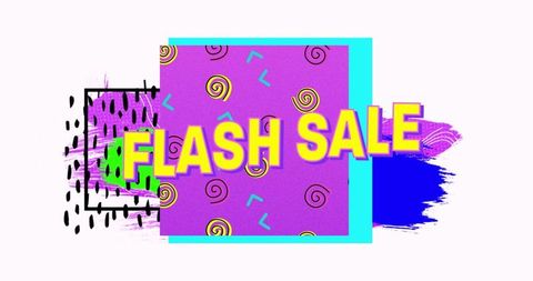 Flash Sale Banner with Bright Abstract Design