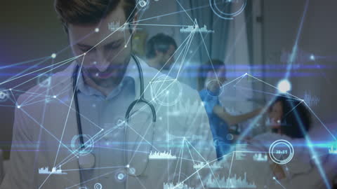 Futuristic Medical Technology and Doctor Network Visualization