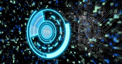 High-Tech Scope Scanning with Futuristic Data Encryption - Download Free Stock Images Pikwizard.com