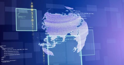 digital globe with data streams and networking concepts - Download Free Stock Images Pikwizard.com