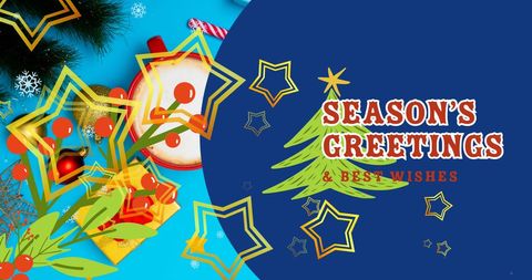 Festive Season's Greetings Card with Christmas Decor