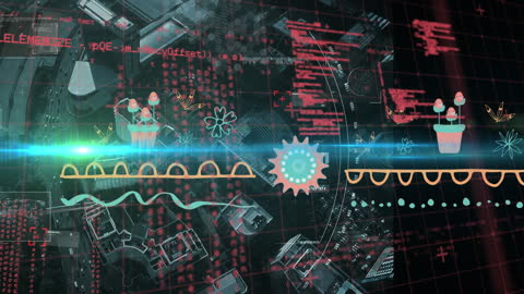 Futuristic Digital Overlay Network Interface Urban Scene