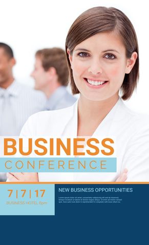 confident woman smiling at professional networking conference - Download Free Stock Templates Pikwizard.com