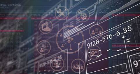 Futuristic global business and digital technology interface