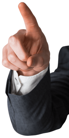 Businessman Hand Pointing Upward with Transparent Background - Download Free Stock Videos Pikwizard.com