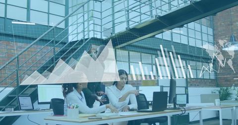 Innovative Professionals Using Data Analytics in Modern Industrial Loft