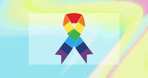 Vibrant Rainbow Ribbon for LGBTQ Rights Over Colorful Background - Download Free Stock Images Pikwizard.com