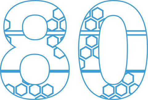 Transparent Number Eighty With Blue Geometric Outline Pattern - Download Free Stock Videos Pikwizard.com