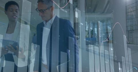 Business Professionals Analyzing Digital Data Visualizations - Download Free Stock Images Pikwizard.com