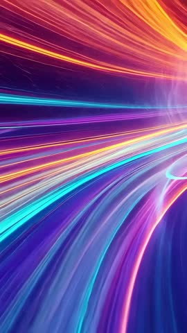 Neon Speed Tunnel Vertical Accelerating Colorful Lines Spiraling into Futuristic Vortex