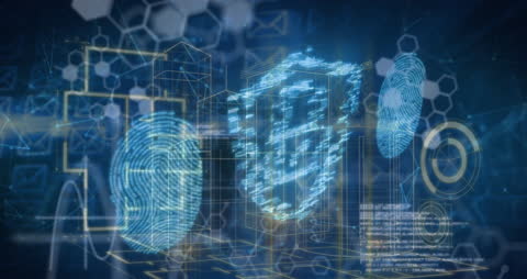 Fingerprint Security with Digital Interface Technology Concept