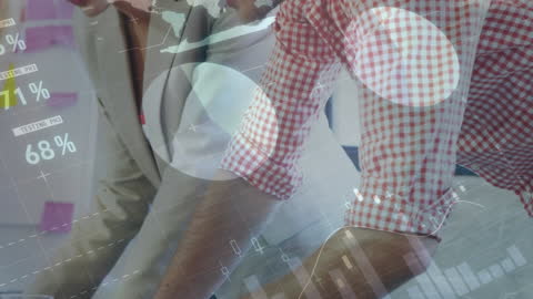 Business Team Analyzing Digital Data Interface in Office