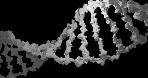 abstract dna strand with crumpled effect on black background - Download Free Stock Images Pikwizard.com