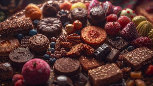 Luxurious Assortment of Gourmets Sweets and Chocolate Treats