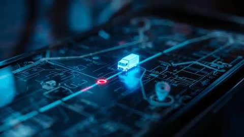 Navigating Truck Through Digital Map Application for Logistics