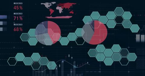 Data Analytics and Global Network Visualization on Dark Interface - Download Free Stock Images Pikwizard.com