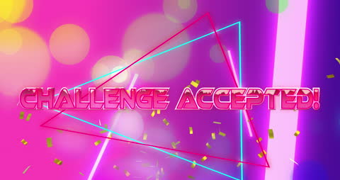 Colorful Cyber Monday Challenge Accepted Animation