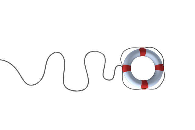 Vector image of lifebuoy with rope on transparent background is ideal for safety and rescue designs. Use it in informational illustrations, underwater themes, marine projects, and emergency signages.