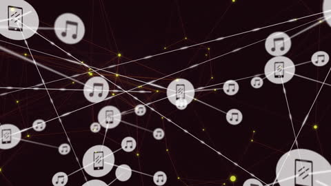 Digital Network of Music and Media Symbols on Matrix