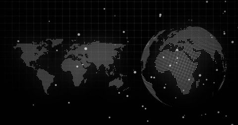 Digital World Map with Glowing Dot Grid Pattern for Global Connectivity - Download Free Stock Images Pikwizard.com
