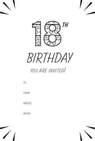 Editable Transparent 18th Birthday Invitation Card Design - Download Free Stock Videos Pikwizard.com