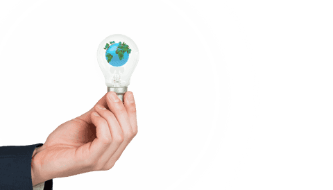 Business Hand Holding Transparent Environmental Light Bulb - Download Free Stock Videos Pikwizard.com