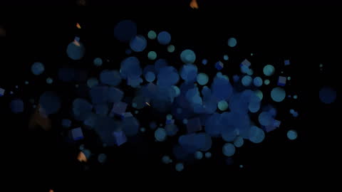 Colorful Confetti Animated over Blue Undulating Background