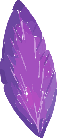 stylized purple feather floating on transparent background - Download Free Stock Videos Pikwizard.com