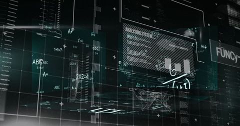 Digital Interface with Graphs and Math Formulas - Download Free Stock Images Pikwizard.com