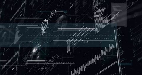 abstract digital interface with glowing data streams - Download Free Stock Images Pikwizard.com